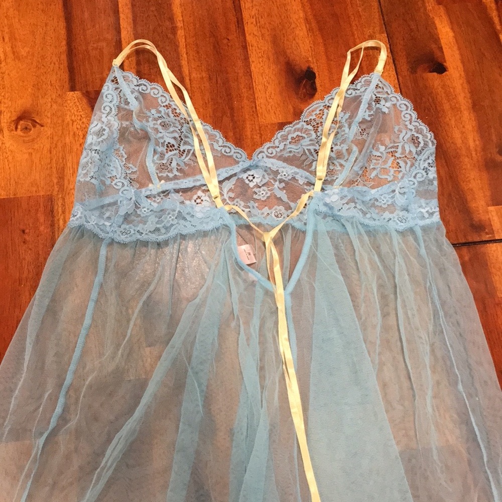 Victoria Secret Turquoise Sheer Lingerie Set Gem